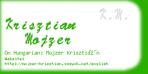 krisztian mojzer business card